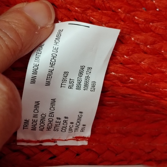 Woven red circular shoulder bag purse magnetic closure unbranded - Picture 9 of 9